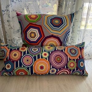 Two Missoni Home pillows